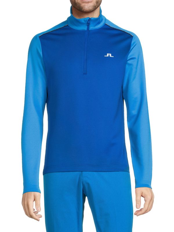 J.Lindeberg Two Tone Terry Partial Zip Pullover